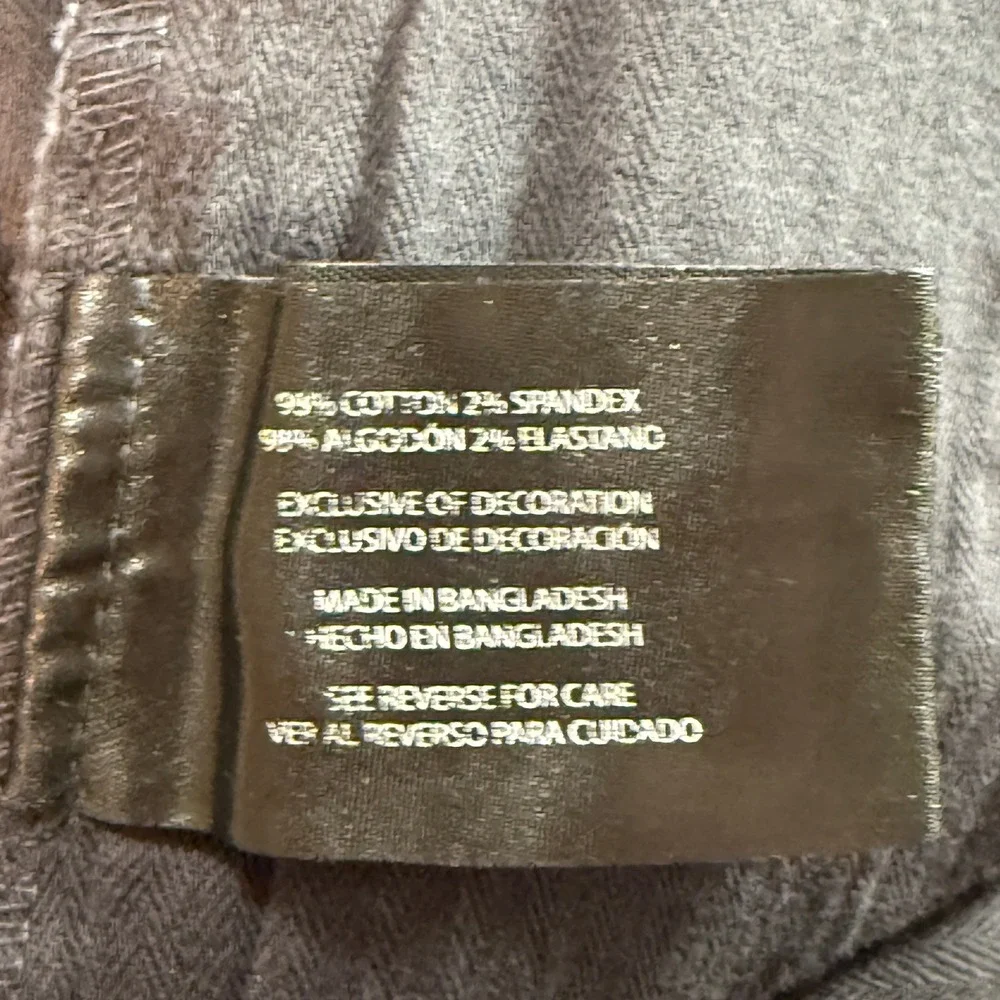 Banana Republic Aiden Slim Fit Chino Pants Mens 36x32 Charcoal Gray Flat Front